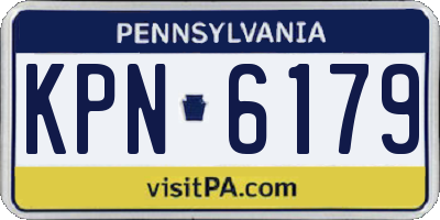 PA license plate KPN6179