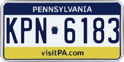 PA license plate KPN6183