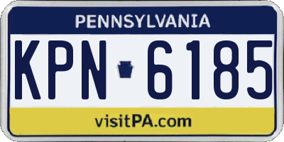 PA license plate KPN6185