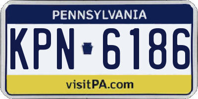 PA license plate KPN6186