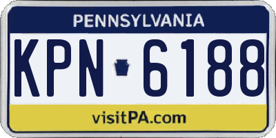 PA license plate KPN6188