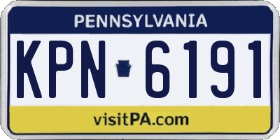 PA license plate KPN6191