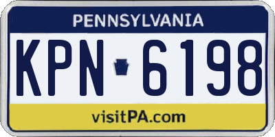 PA license plate KPN6198