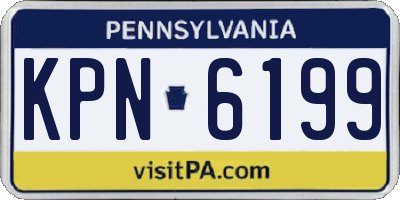 PA license plate KPN6199