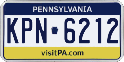 PA license plate KPN6212