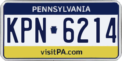 PA license plate KPN6214
