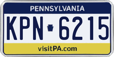 PA license plate KPN6215