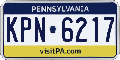 PA license plate KPN6217