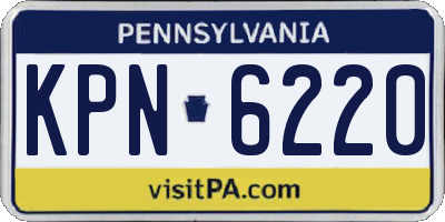 PA license plate KPN6220