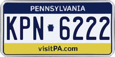 PA license plate KPN6222