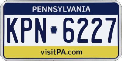 PA license plate KPN6227