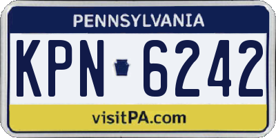 PA license plate KPN6242
