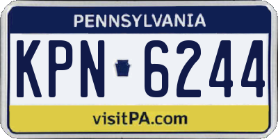 PA license plate KPN6244