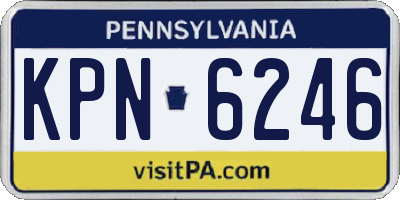 PA license plate KPN6246