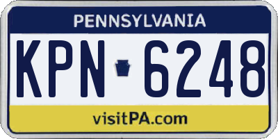 PA license plate KPN6248