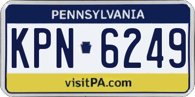 PA license plate KPN6249