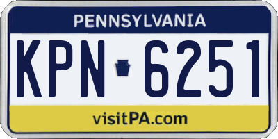 PA license plate KPN6251