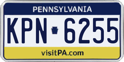 PA license plate KPN6255