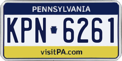 PA license plate KPN6261