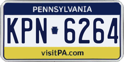 PA license plate KPN6264