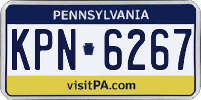 PA license plate KPN6267