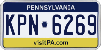 PA license plate KPN6269