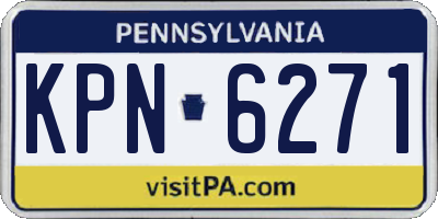 PA license plate KPN6271