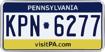 PA license plate KPN6277