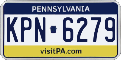 PA license plate KPN6279