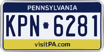 PA license plate KPN6281