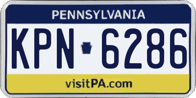 PA license plate KPN6286