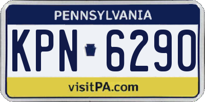 PA license plate KPN6290