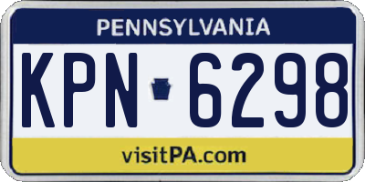 PA license plate KPN6298