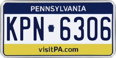 PA license plate KPN6306