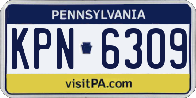 PA license plate KPN6309