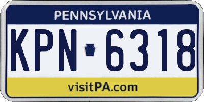 PA license plate KPN6318
