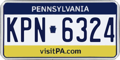 PA license plate KPN6324