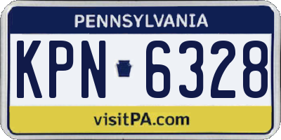 PA license plate KPN6328