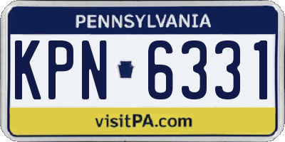 PA license plate KPN6331