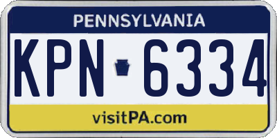 PA license plate KPN6334