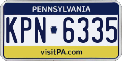 PA license plate KPN6335