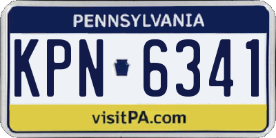 PA license plate KPN6341