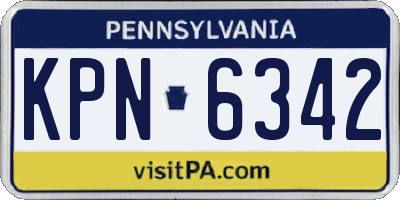 PA license plate KPN6342
