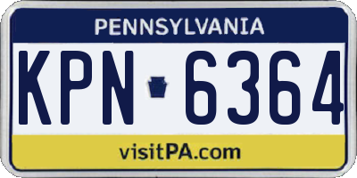PA license plate KPN6364