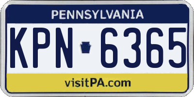 PA license plate KPN6365
