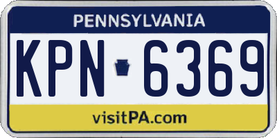 PA license plate KPN6369