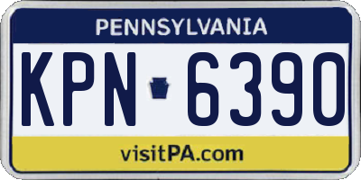 PA license plate KPN6390