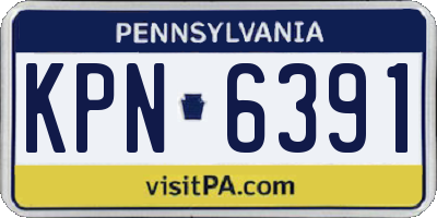 PA license plate KPN6391