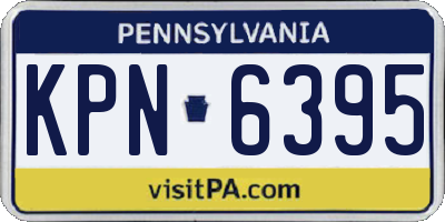 PA license plate KPN6395