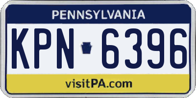 PA license plate KPN6396